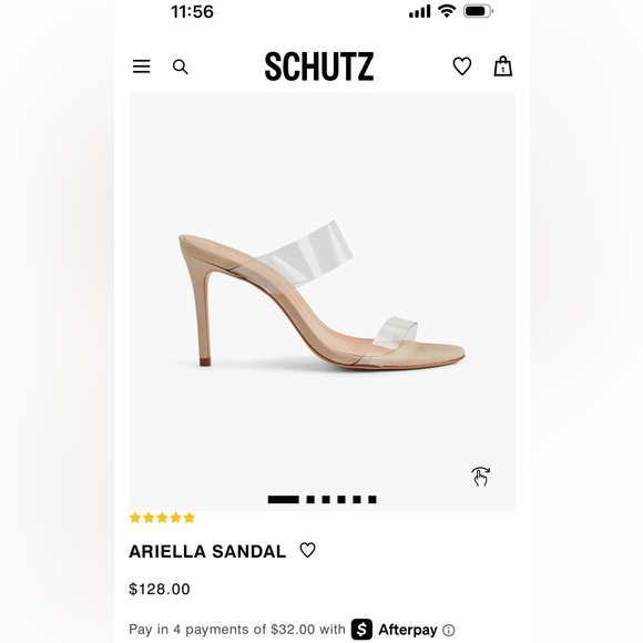SCHUTZ Ariella Sandals - Clear and Beige - Picture 1 of 5